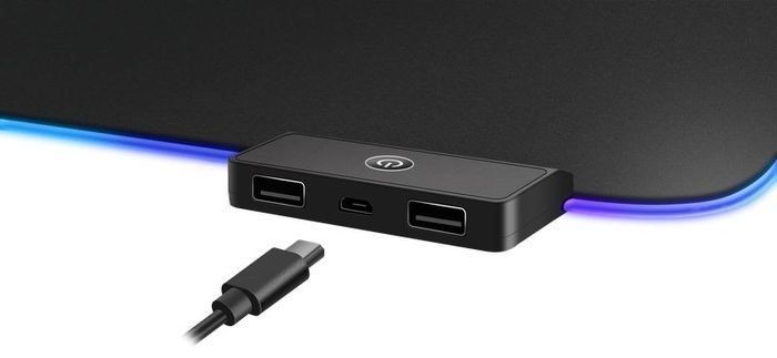 Коврик для стола Defender Black XXL Hub Light
