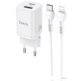 Сетевое зарядное Hoco N13 Bright Lightning (белый)