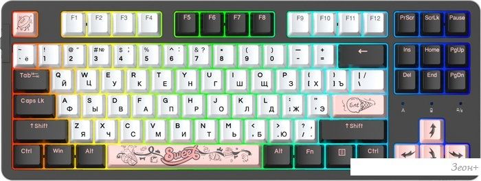 Клавиатура Dareu A87X (Dareu Blue Sky V3, черный/белый)