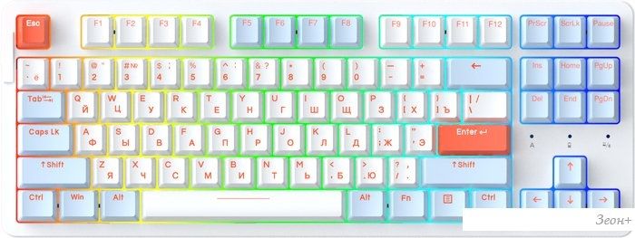 Клавиатура Dareu A87X (Dareu Blue Sky V3, белый/синий)