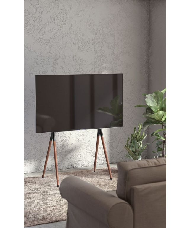 Подставка для телевизора Cactus CS-ST1247BKWN черный/орех 49"-70" макс.40кг напольный