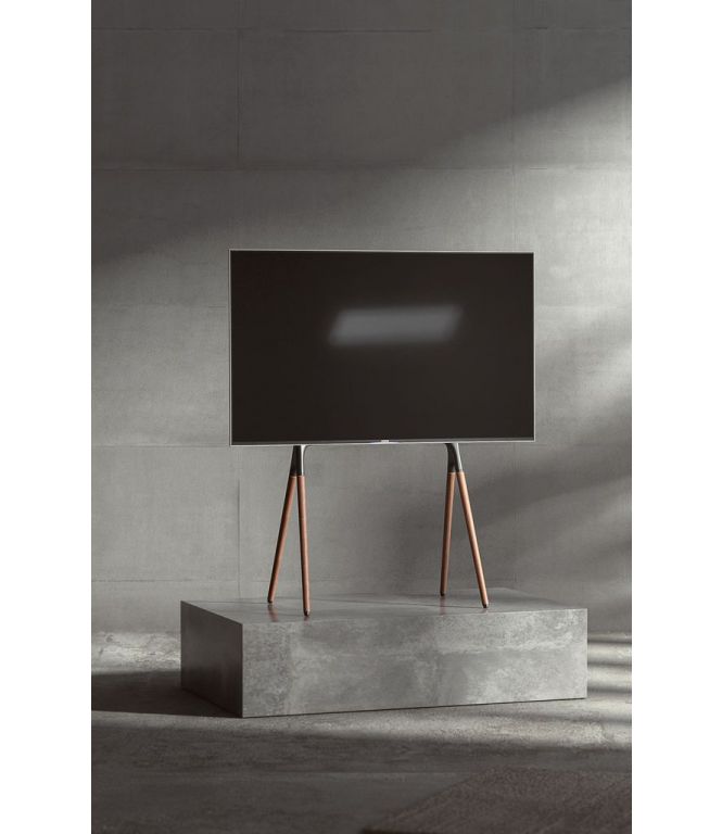 Подставка для телевизора Cactus CS-ST1247BKWN черный/орех 49"-70" макс.40кг напольный