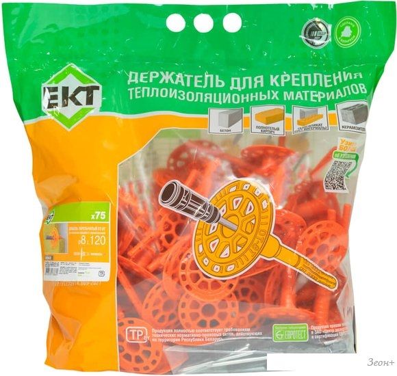 Дюбель для теплоизоляции ЕКТ B009639 (75 шт)