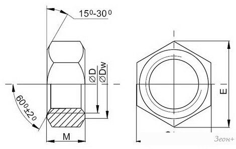 Гайка Монтаж М5 DIN934 BM001682 (200шт)