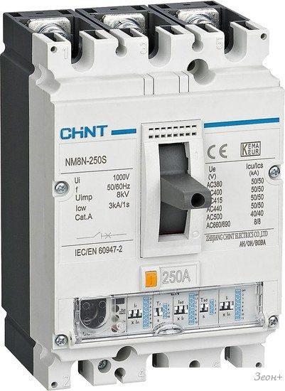 Выключатель автоматический Chint 3п 250А 50кА NM8N-250S EN