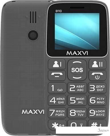 Кнопочный телефон Maxvi B110 (серый)