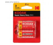   Kodak Extra Heavy Duty, C, R14-2BL, 1.5, , 2 .
