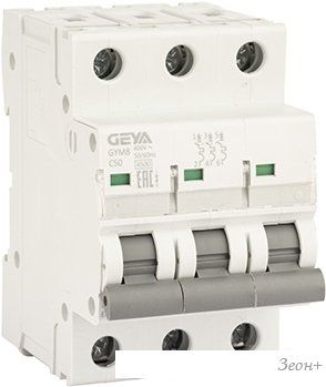 Выключатель автоматический GEYA GYM8 3P 50А C 4.5кА GYM83P50C