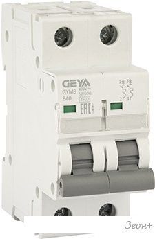 Выключатель автоматический GEYA GYM8 2P 40А B 4.5кА GYM82P40B