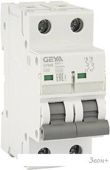 Выключатель автоматический GEYA GYM8 2P 32А C 4.5кА GYM82P32C
