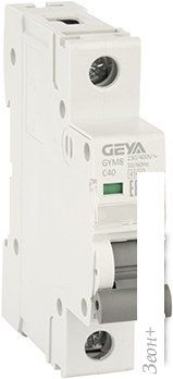 Выключатель автоматический GEYA GYM8 1P 40А C 4.5кА GYM81P40C