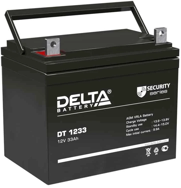 Аккумулятор для ИБП Delta DT 1233 (12В/33 А·ч)