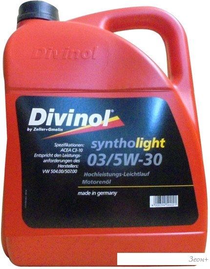 Моторное масло Divinol Syntholight 03 5W-30 5л