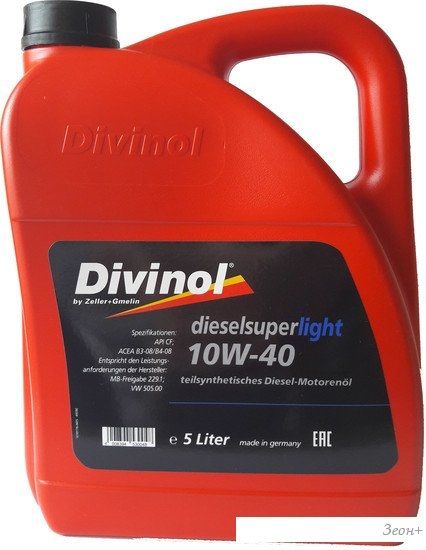 Моторное масло Divinol Diesel Superlight 10W-40 5л
