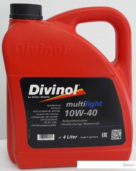 Моторное масло Divinol Multilight 10W-40 4л