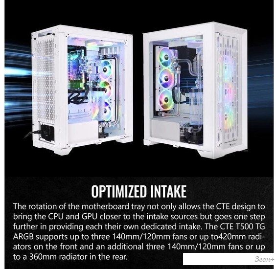 Корпус Thermaltake CTE T500 TG ARGB Snow CA-1X8-00F6WN-01