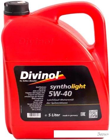 Моторное масло Divinol Syntholight 5W-40 4л