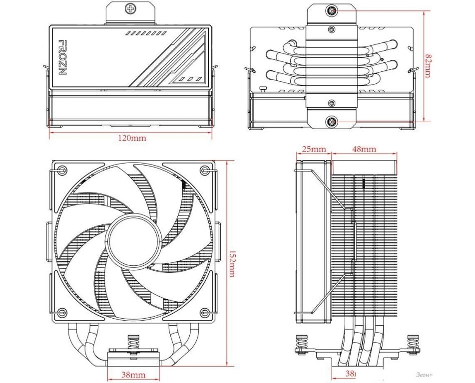 Кулер для процессора ID-Cooling Frozn A410 Black