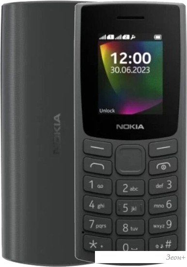 Кнопочный телефон Nokia 106 (2023) Dual SIM TA-1564 (угольный)