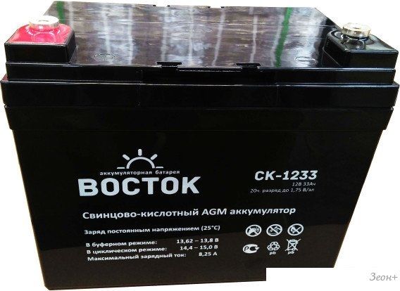 Аккумулятор для ИБП Восток СК-1233 (12В/33 А·ч)