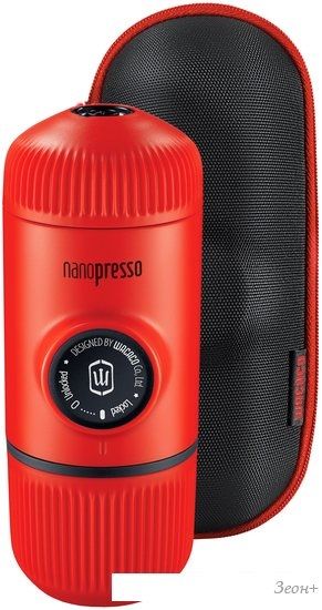 Ручная кофеварка WACACO Nanopresso Lava Red + Case