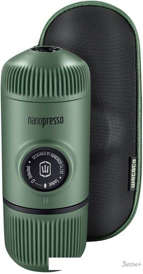 Ручная кофеварка WACACO Nanopresso Moss Green + Case