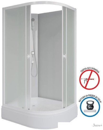 Душевая кабина Niagara Promo P90/80/26L/MT/BK 90x80x195