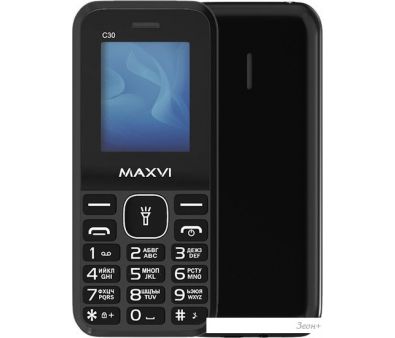 Кнопочный телефон Maxvi C30 (черный)