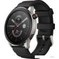 Умные часы Amazfit GTR 4 (серебристый, с черным ремешком из фторэластомера)