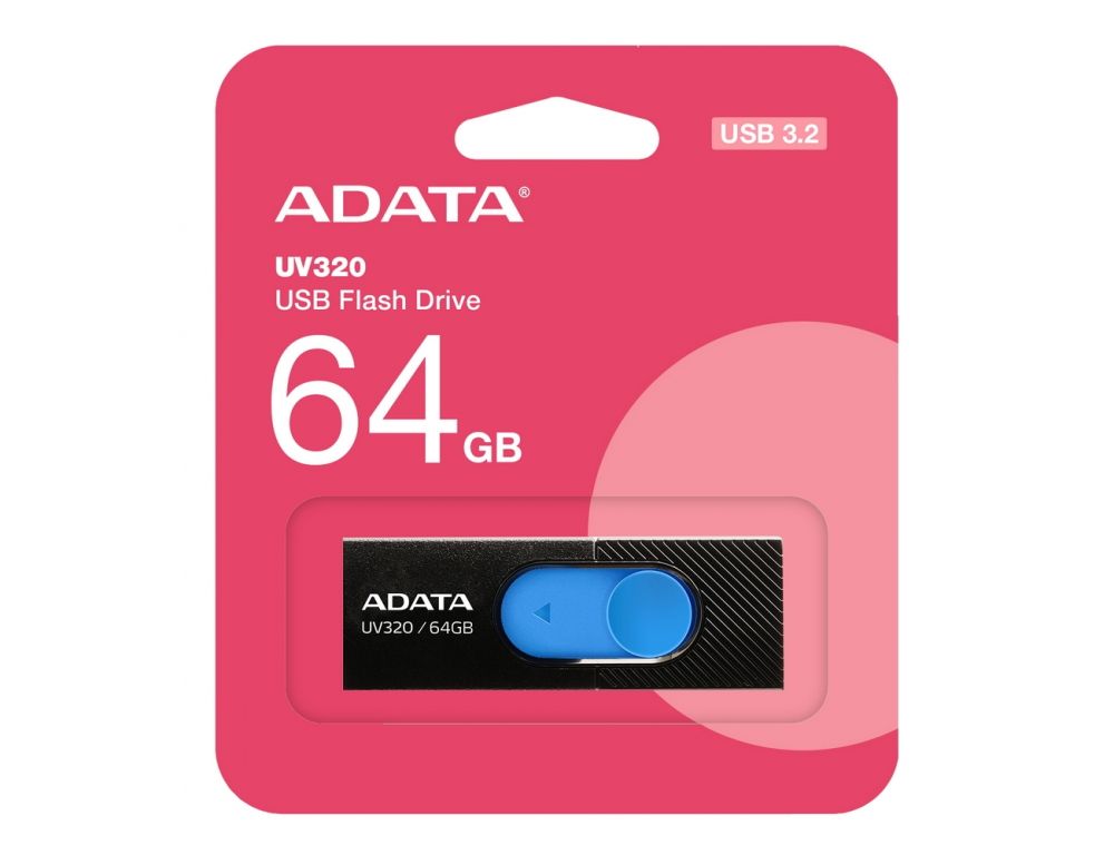 USB Flash ADATA AUV320 64GB USB 3.2 Gen1 AUV320-64G-RBKBL