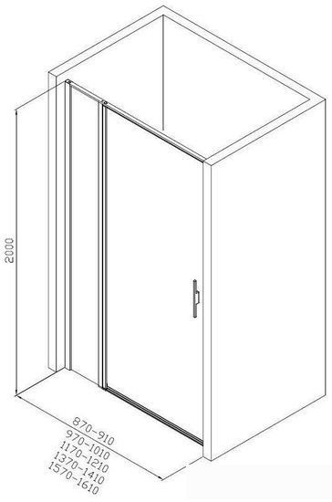 Душевая дверь Allen Brau Priority 3.31038.BA 294067 (серебро браш)