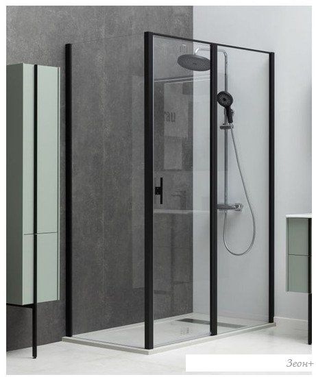 Душевой уголок Allen Brau Priority 90x100 304210 (черный браш)