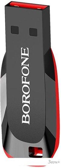 USB Flash Borofone BUD2 32GB (черный/красный)