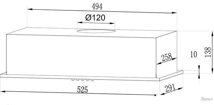 Кухонная вытяжка LEX GS Bloc Light 600 (черный)