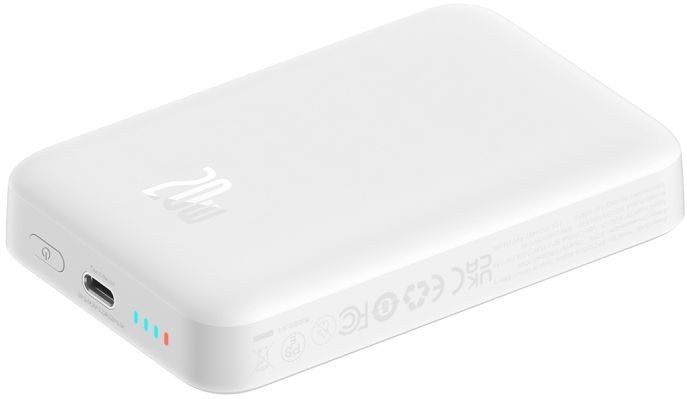 Внешний аккумулятор Baseus Magnetic Mini Air Wireless Fast Charge Power Bank 20W 10000mAh (белый)