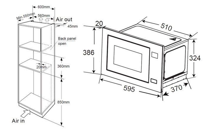 Микроволновая печь ZorG MIO211 S (черный)