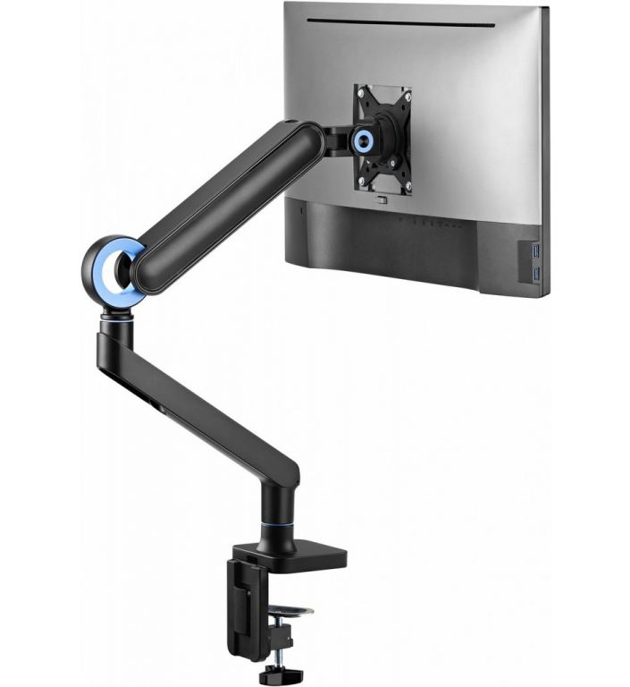 Кронштейн для мониторов Ultramounts UM719B черный 17"-35" макс.10.5кг крепление к столешнице поворот и наклон