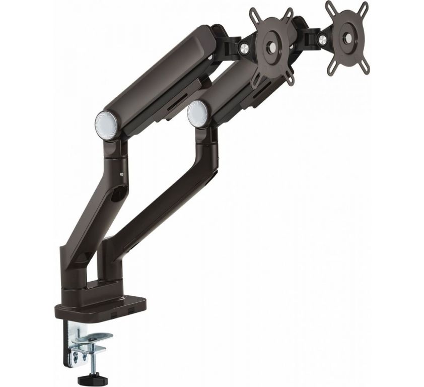 Кронштейн для мониторов Ultramounts UM733BR черный/коричневый 17"-32" макс.8кг крепление к столешнице поворот и наклон