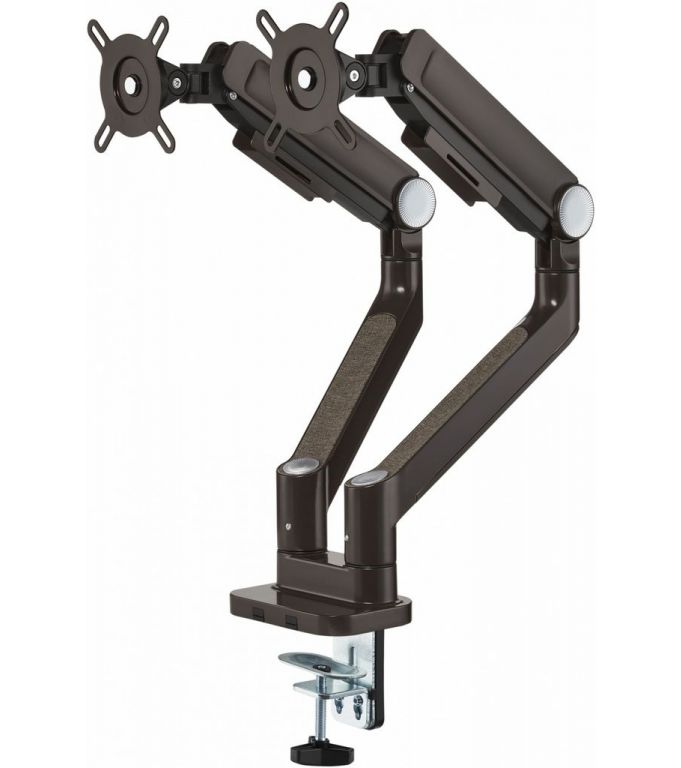 Кронштейн для мониторов Ultramounts UM733BR черный/коричневый 17"-32" макс.8кг крепление к столешнице поворот и наклон