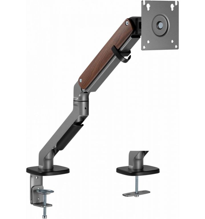 Кронштейн для мониторов Ultramounts UM734WD серый/коричневый 17"-27" макс.7кг крепление к столешнице поворот и наклон