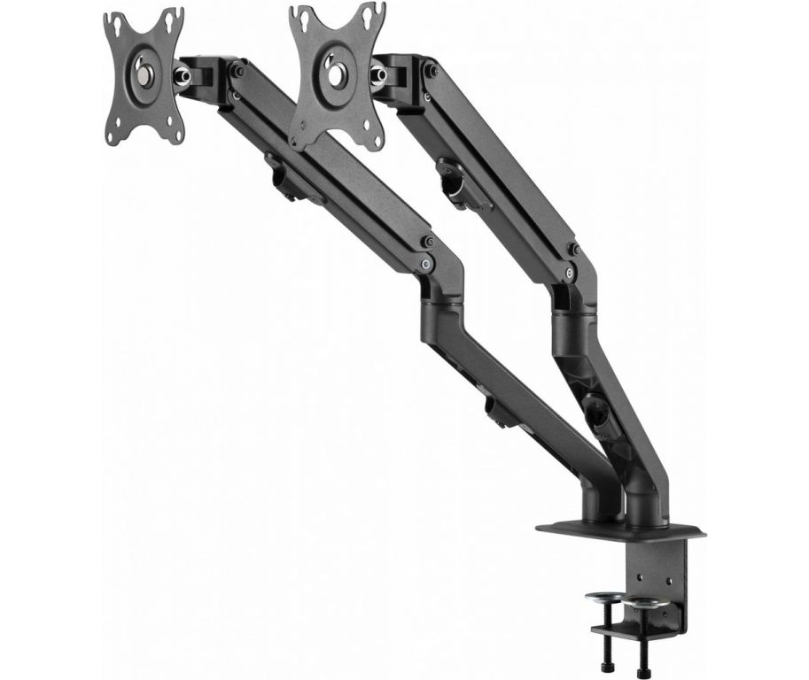 Кронштейн для мониторов Ultramounts UM729 черный 17"-27" макс.7кг крепление к столешнице поворот и наклон