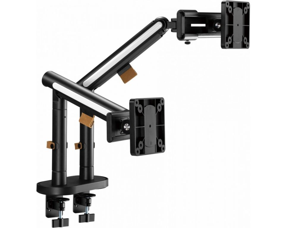 Кронштейн для мониторов Ultramounts UM727B черный 17"-32" макс.9кг крепление к столешнице поворот и наклон