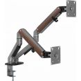 Кронштейн для мониторов Ultramounts UM735WD серый/коричневый 17"-27" макс.7кг крепление к столешнице поворот и наклон