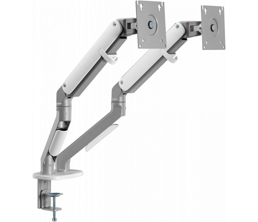 Кронштейн для мониторов Ultramounts UM735SIL серый/серебристый 17"-27" макс.7кг крепление к столешнице поворот и наклон
