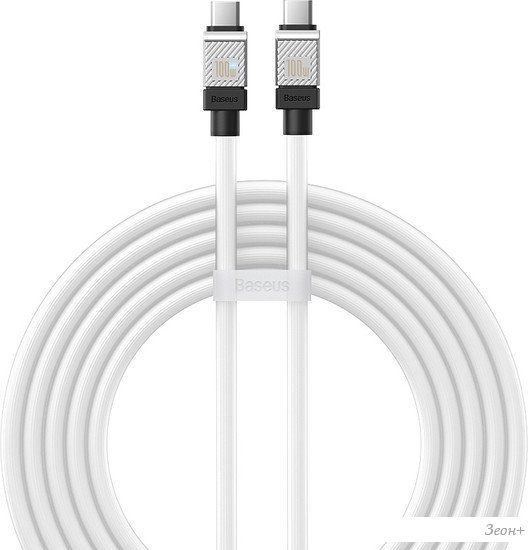 Кабель Baseus CoolPlay Series Fast Charging Cable 100W USB Type-C - USB Type-C (2 м, белый)