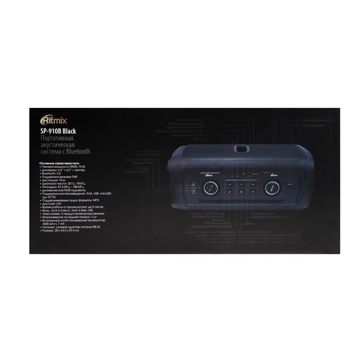 Колонка для вечеринок Ritmix SP-910B