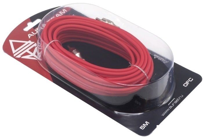 Кабель Aura RCA - RCA RCA-B25 SE (5 м, красный)