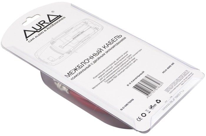 Кабель Aura RCA - RCA RCA-B25 SE (5 м, красный)