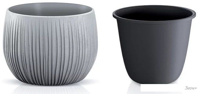 Кашпо Prosperplast Flower Pot DKB290-422U (серый)
