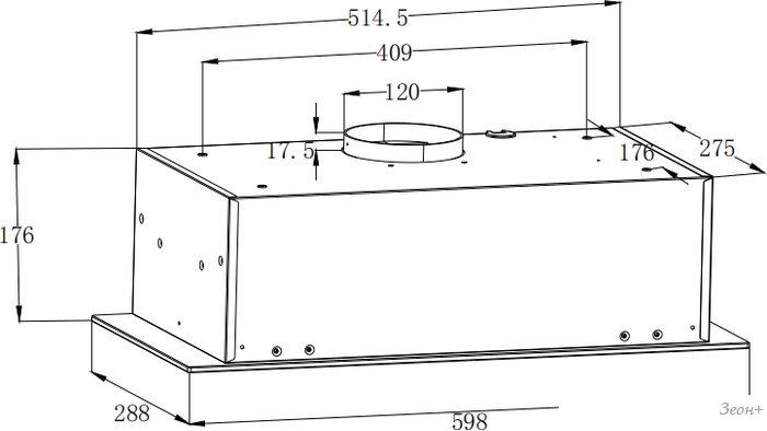 Кухонная вытяжка ZorG Platino 750 60 S (белый)